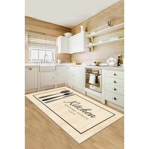 Life Decortiva Makinede Yıkanabilir Kaymaz Taban Leke Tutmaz Bej Mutfak Halısı Mutfak Yolluk ve Balkon Halısı