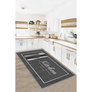 Lavita Home Makinede Yıkanabilir Kaymaz Taban Leke Tutmaz Gri Mutfak Halısı Mutfak Yolluk ve Balkon Halısı