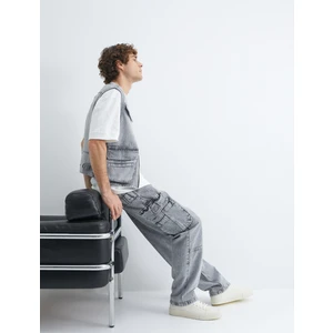 Kargo Kot Pantolon Cep Detaylı Düğmeli Yıkamalı