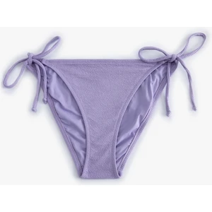 Bikini Altı Yanları Bağlamalı Dokulu Normal Bel