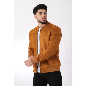 Stil Kombin Kolej Yaka Bel Lastikli Süet Mevsimlik Mont Bl 1711-60287