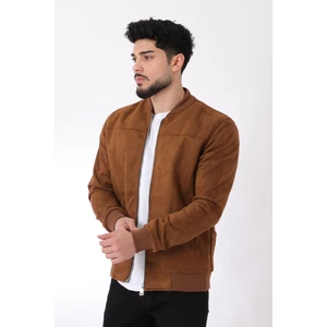 Stil Kombin Kolej Yaka Bel Lastikli Süet Mevsimlik Mont Bl 1711-60287