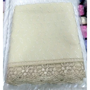 Fransız Güpürlü Kdk Dertsiz Masa Örtüsü (155X215)-KAPPUÇINO