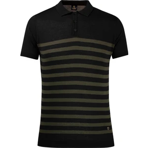 Çizgi Triko Erkek Yazlık Triko Tişört Kıvrılmaz Polo Yaka Regular Kalıp