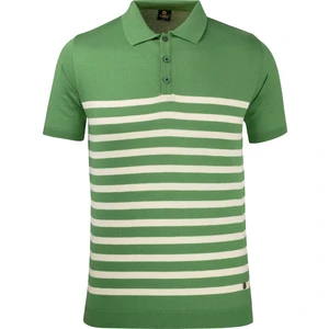 Çizgi Triko Erkek Yazlık Triko Tişört Kıvrılmaz Polo Yaka Regular Kalıp