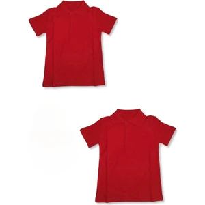 Bilge Trend 2 Adet Kız Erkek Çocuk Polo Yaka Kısa Kollu Okul T-Shirt
