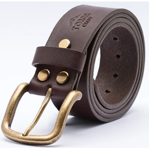 Toros Craft Premium % 100 Hakiki Vejetal Dayanıklı Deri Kemer, Döküm Toka, Tamamen El Yapımı Kopmaz Çatlamaz