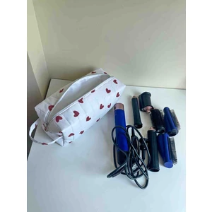 Baby Kangaroo Kalp desenli Saç şekillendirici Çantası - Düzleştirici ,Saç maşası Çantası Büyük boy,- XL Makyaj / Kozmetik Çantası