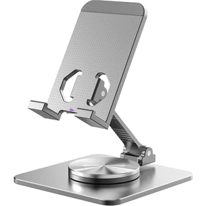 Metal Katlanabilir Masaüstü Telefon Tutucu Tablet Standı 360 Derece Dönen Ayarlanabilir