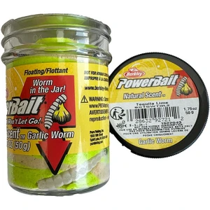 Power Bait Natural Scent Garlic Worm - Tequila Lime
