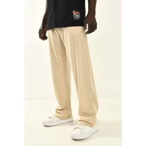 Bej Basic Baggy Fit Pantolon