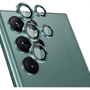 Samsung Galaxy S22 Ultra Kamera Lens Koruyucu ''Safir Cam & Kolay Kurulum'' (Yeşil)