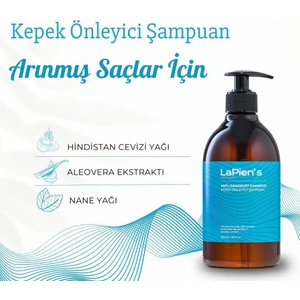 Lapiens Antidandruf Kepek Önleyici Arındırıcı Şampuan 500 ml Hindistan Cevizi,aloevera Özü, Nane Yağı Mentolü