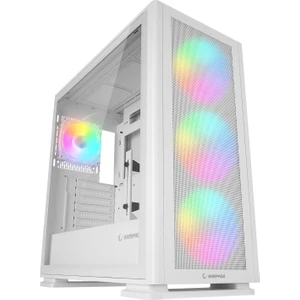 Vanguard V2 Beyaz Mesh Easy Temperli Cam Type-C+Usb3.0  4*rgb Fan+Hub E-Atx Big-T Gaming Kasa