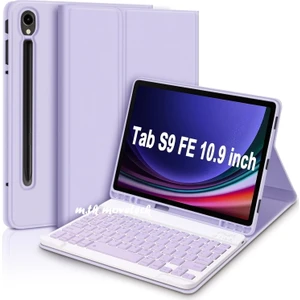 M.TK Moveteck Samsung Galaxy Tab S9 / S9 Fe/ S10 Fe/ S10 Lite 10.9 Kablosuz Bluetooth Türkçe Q Klavyeli Tablet Kılıfı X520 X400