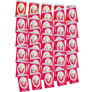 Atalı İpli 50li Küçük Bayrak (5li Set)