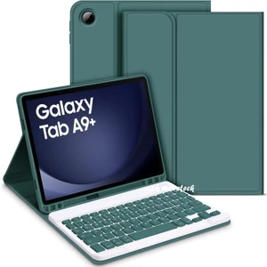M.TK Moveteck Samsung Galaxy Tab A9 Plus 11 Inç Uyumlu Bluetooth Özellikli Standlı Klavyeli Kılıf SM-X210