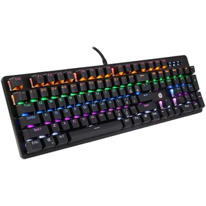 Hp GK100F Mekanik Gaming Klavye Rgb Işıklı Kablolu Klavye Şık Zafir Modern Tasarım Türkçe Q Klavye