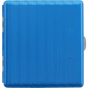 Bek Tobacco Bavul Desen Metal Kısa Sigara Tabakası 18LI Mavi