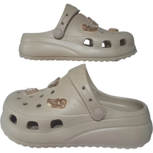 Kadın Bej Taşlı Ortopedik Hastane Hemşire Doktor Deniz Plaj Havuz Terliği AKB659-979