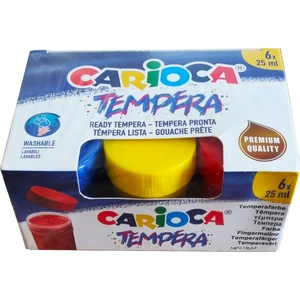 Tempera Fırçalı Suluboya Süper Yıkanabilir 6x25 Ml 6 Renk Karışık