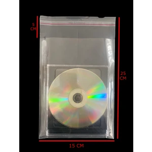 Hg Ambalaj 100 Adet 15X25 cm Bantlı Yapışkanlı Şeffaf Opp Jelatin Poşet ( 15X20+5)