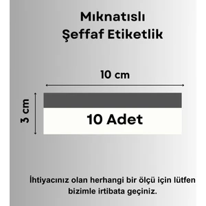 Şeffaf Etiket 10 Adet Pvc Magnet Etiketlik 10x3 cm Mıknatıslı Raf Etiket Cebi Şeffaf Ürün Etiketliği Isimlik Mıknatıslı Etiketlik Cep