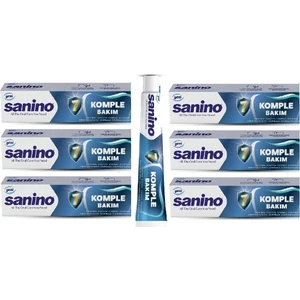 Komple Bakım Sanino Diş Macunu 6 Adet 75 ml - Günlük Koruma Yenilenmiş Formül