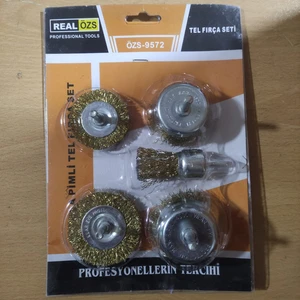 Real Özs Tel Fırça Seti 5 Adet ÖZS-9572 Pimli Tel Fırça Kaliteli
