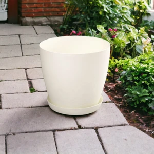 Melkan Home Dekoratif Begonya Saksı 22 Litre Begonya Saksısı Beyaz