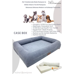 Coch Box Üst Kalite Köpek Yatağı Süngerli Sıvı Geçirmez Alezli. %100 Elyaflı. 2 Fermuarlı
