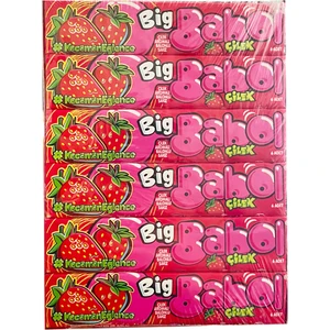 Big Babol Çilek Aromalı Sakız 6 Lı 25 gr 18LI Paket