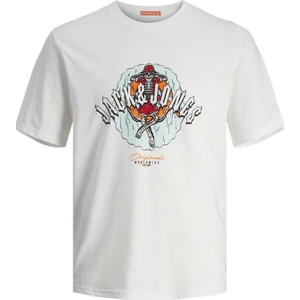 Jack & Jones Jorcoconut Skull Tee Ss Crew Neck Ln 12255192 Beyaz