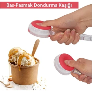 2 Adet Bas-Parmak Dondurma Kaşığı