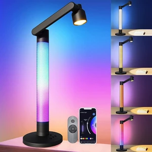 Uygulamalı  Akıllı Uzaktan Kumanda Ile Kontrol Edilebilir Dekoratif Rgb Masa Lambası Oynar Başlıklı