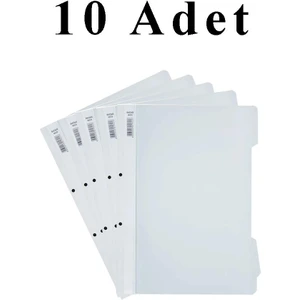 10 Adet A4 Beyaz Telli Dosya 1 Paket Telli Dosya Ofis Büro Okul