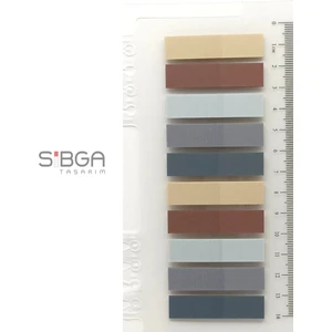 Sibga Tasarım 10 Renk 200 Yaprak Renkli Postit Sticker Yapışkanlı Not Kağıdı Post It