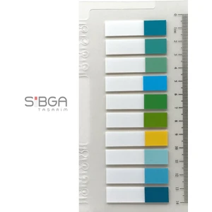 Sibga Tasarım 10 Renk 200 Yaprak Renkli Postit Sticker Yapışkanlı Not Kağıdı Post It
