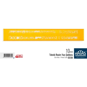 Teknik Resim Yazı Şablonu 10 Mm. No:02230