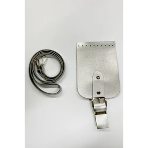 Cep Telefonu Çantası Örgü Seti 21X10 Gümüş