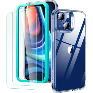 Esr iPhone 13 Classic Hybrid Şeffaf Kılıf ve 2 Li Ekran Koruyucu Set.