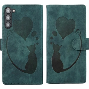 YKD Store Samsung Galaxy S23 5g Için Kalem Kalp Kedi Pu Kılıf (Yurt Dışından)