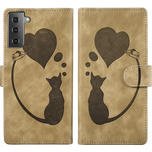 YKD Store Samsung Galaxy S22+ 5g Için Kalem Kalp Kedi Pu Kılıf (Yurt Dışından)