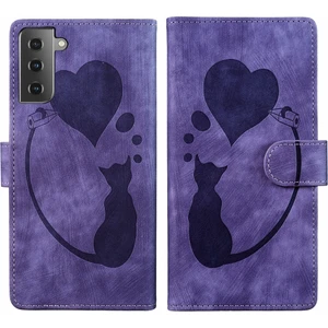 YKD Store Samsung Galaxy S21 5g Için Kalem Kalp Kedi Pu Kılıf (Yurt Dışından)