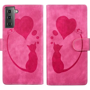 YKD Store Samsung Galaxy S22+ 5g Için Kalem Kalp Kedi Pu Kılıf (Yurt Dışından)
