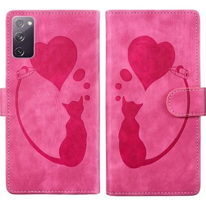 YKD Store Samsung Galaxy S20 Fe 5g Için Kalem Kalp Kedi Pu Kılıf (Yurt Dışından)