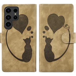 YKD Store Samsung Galaxy S23 Ultra 5g Için Kalem Kalp Kedi Pu Kılıf (Yurt Dışından)