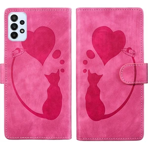 YKD Store Samsung Galaxy A53 5g Için Kalem Kalp Kedi Pu Kılıf (Yurt Dışından)