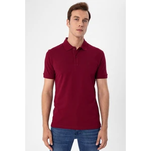 Polo Yaka Regular Kalıp Armürlü Tişört