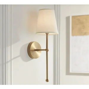 Fico Home Modern Tasarım 1 Adet Ledli Pilli Aplik Tak Çalıştır Eskitme Gold Sarı Krem Abajur Gün Işığı Pilli